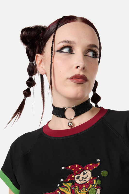 Black Friday - Ruffle Cat Choker - black