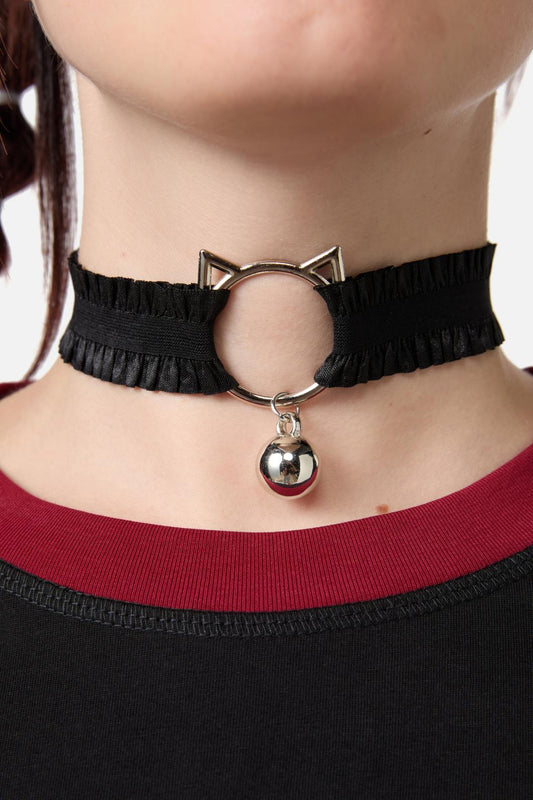 Black Friday - Ruffle Cat Choker - black