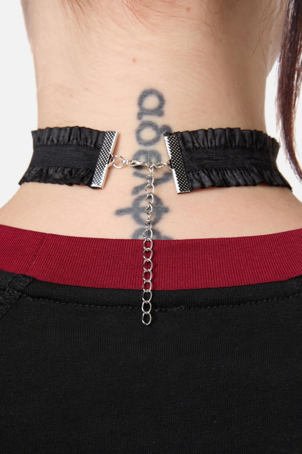 Black Friday - Ruffle Cat Choker - black