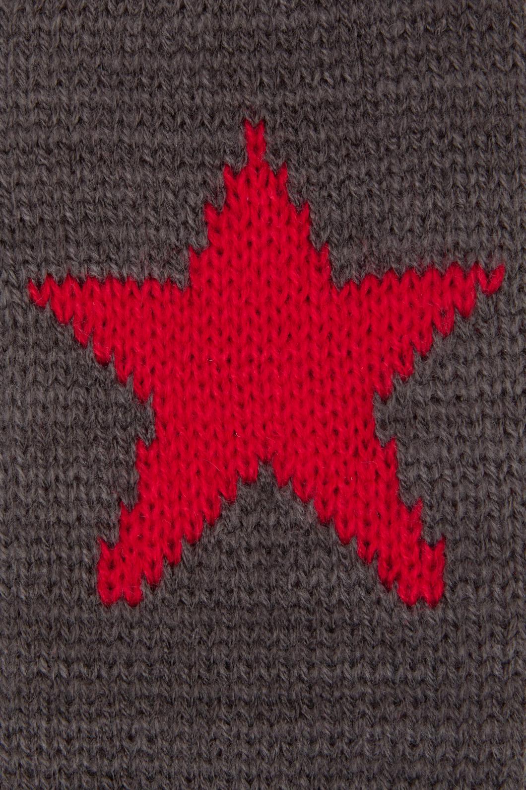 Black Friday - Stars Fingerless Gloves - charcoal