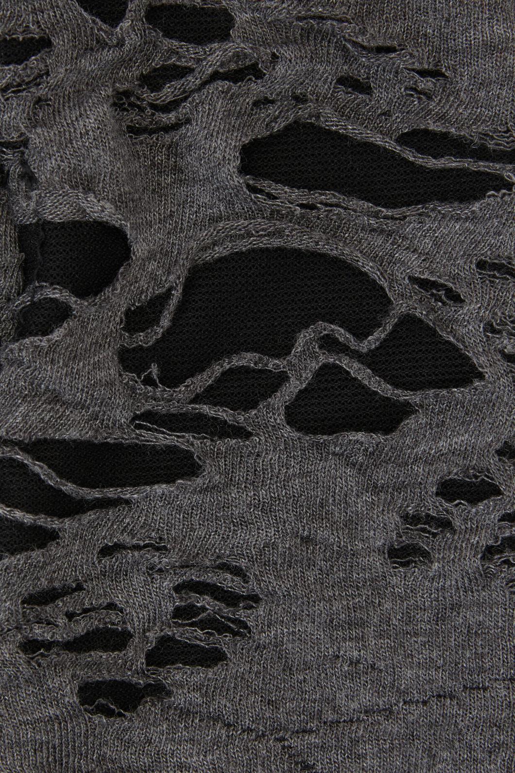 Black Friday - Faux Torn Fingerless Gloves - grey
