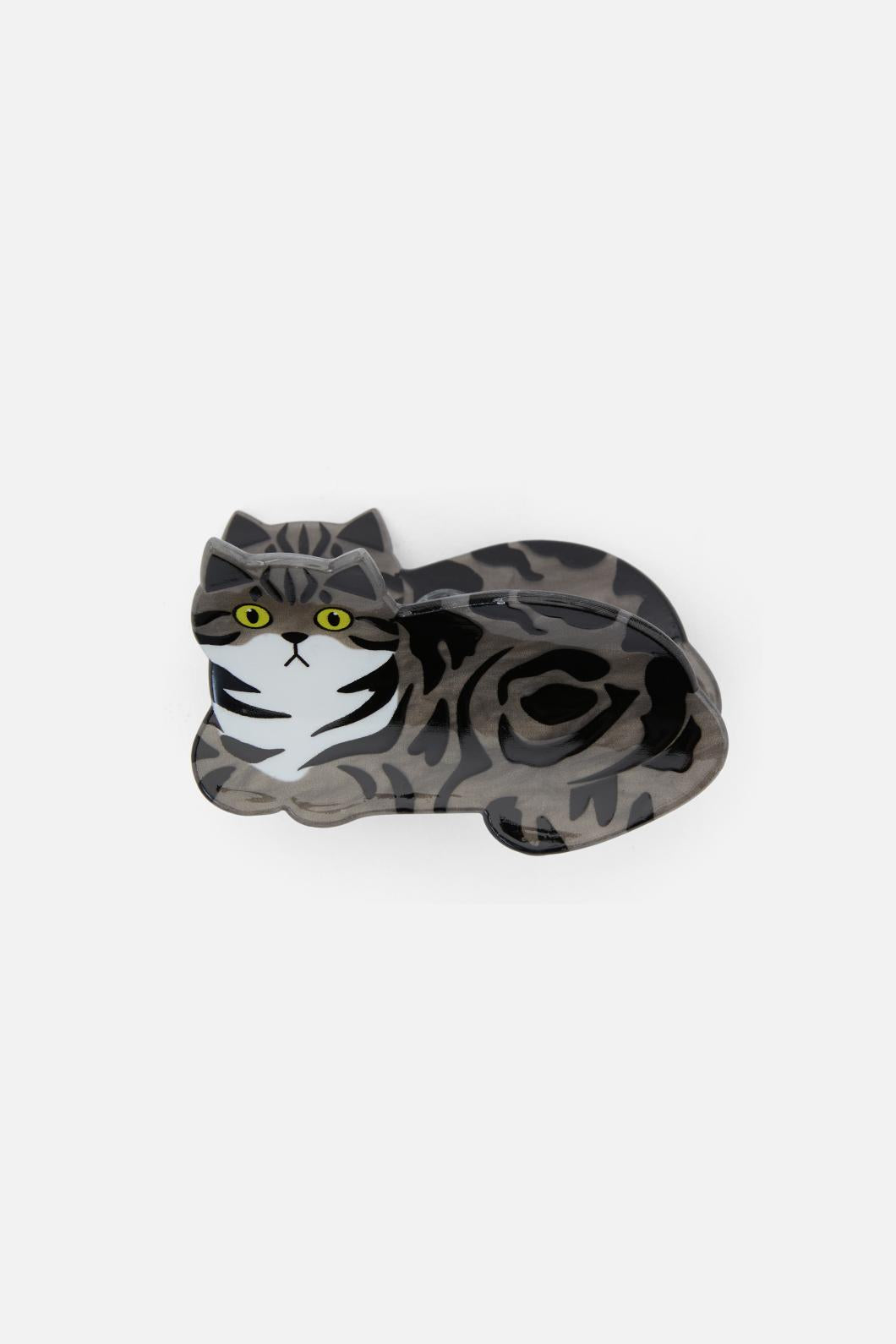 Black Friday - Grey Cat Claw Clip - grey