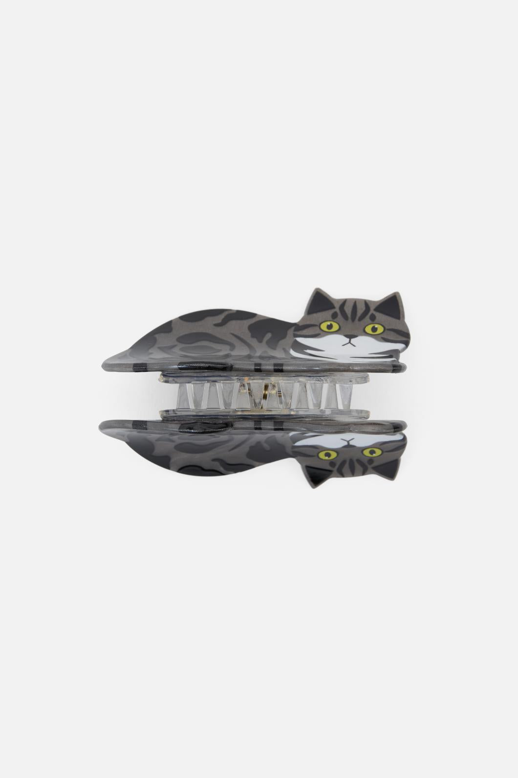 Black Friday - Grey Cat Claw Clip - grey