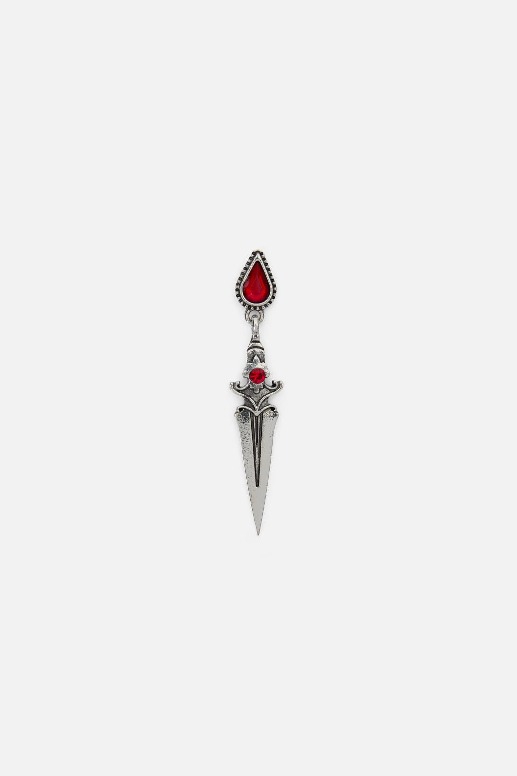 Black Friday - Sword Drop Earrings - silver