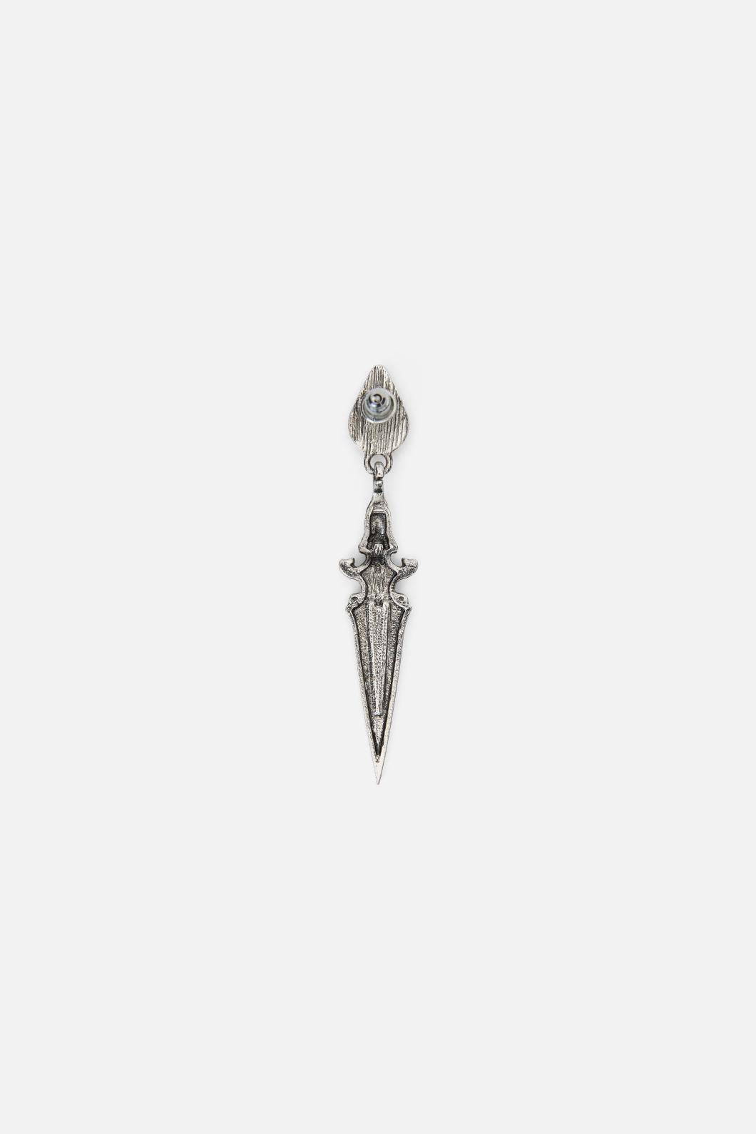Black Friday - Sword Drop Earrings - silver