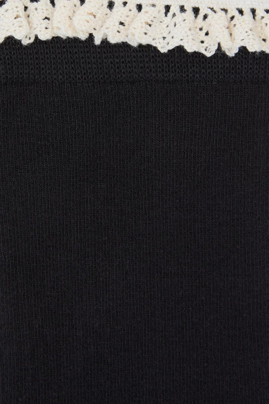 Black Friday - Black Vintage Lace Socks - black