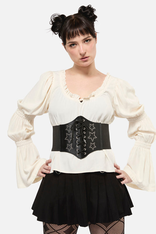 Black Friday - Star Stud Corset Belt - black