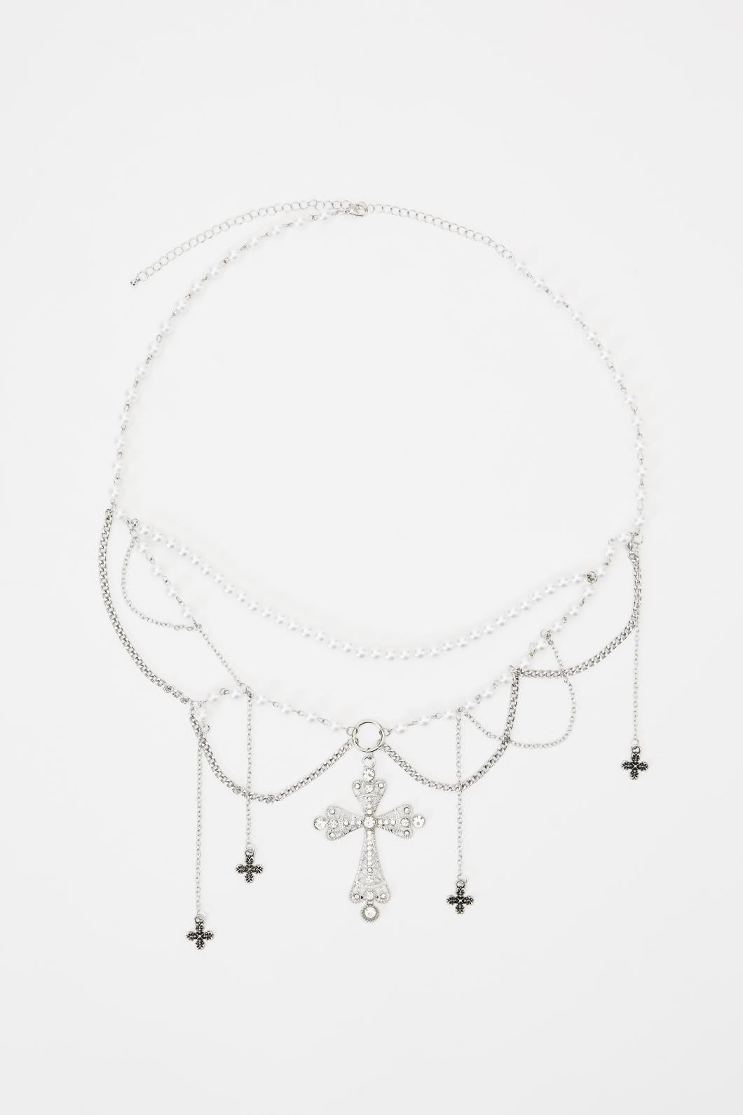 Black Friday - Embellished Hip Wasit Belt - silver