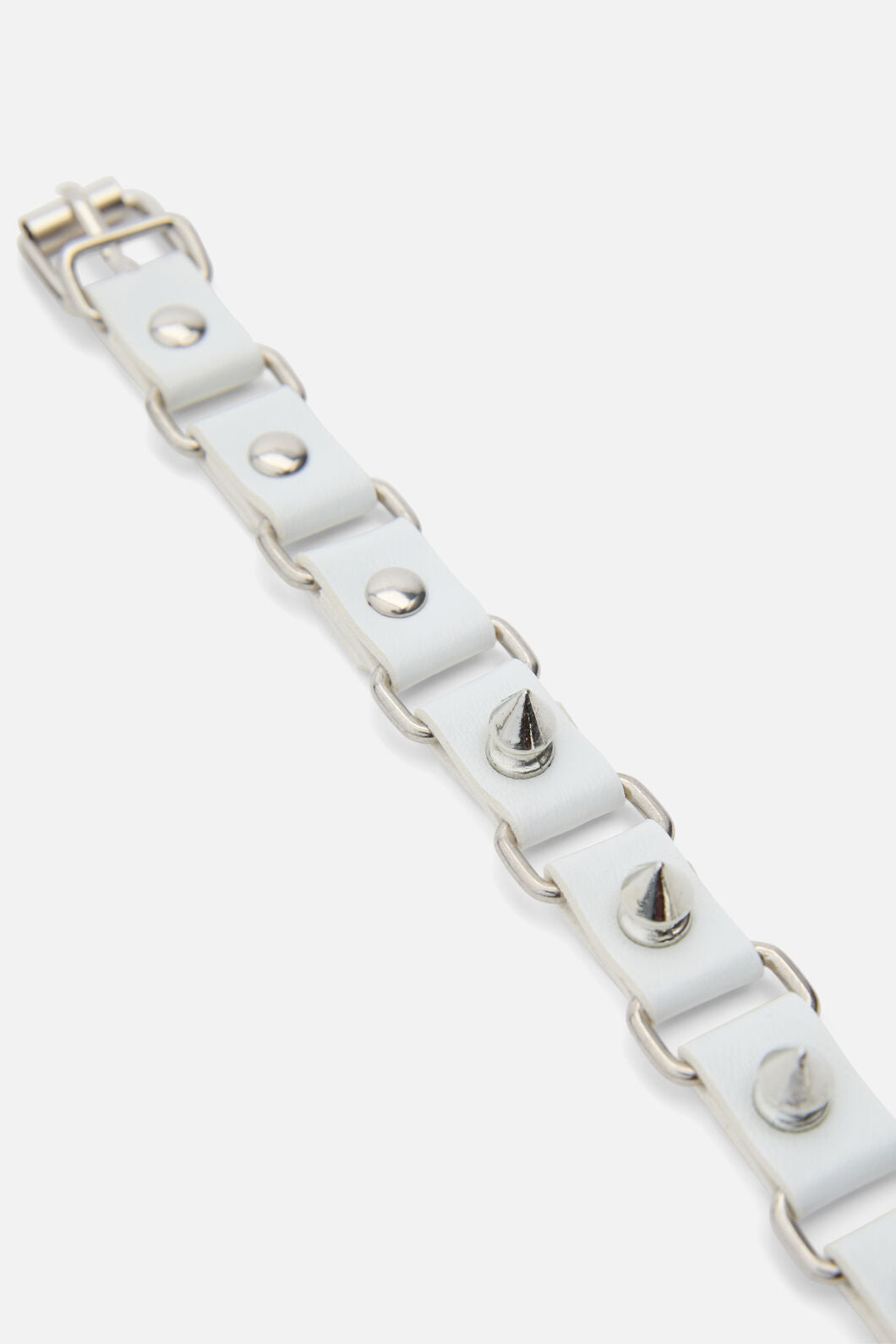 Black Friday - White Link Spike Choker - white