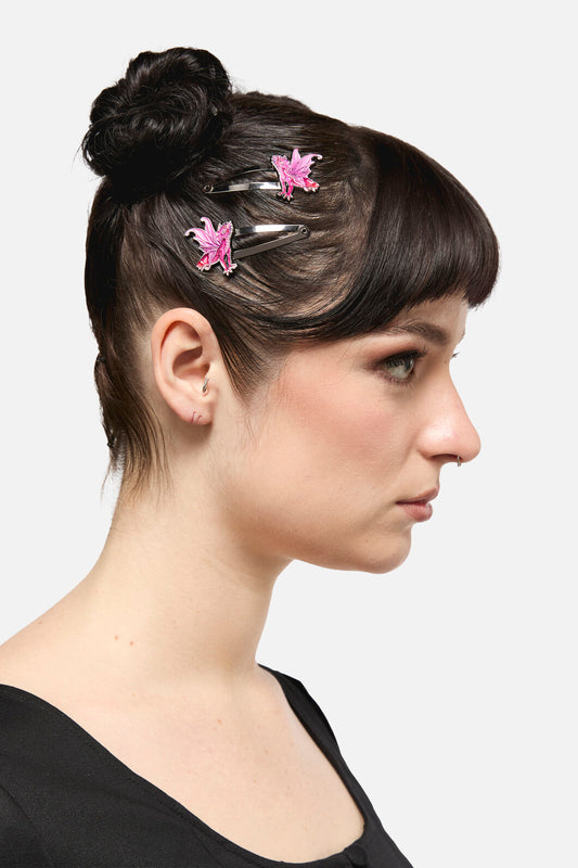Black Friday - Dragon Wings Hair Clips - magenta