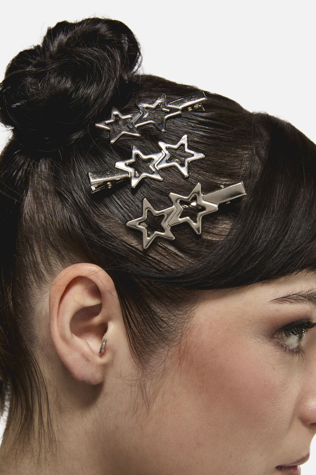Black Friday - Stars Hair Clip Set - silver