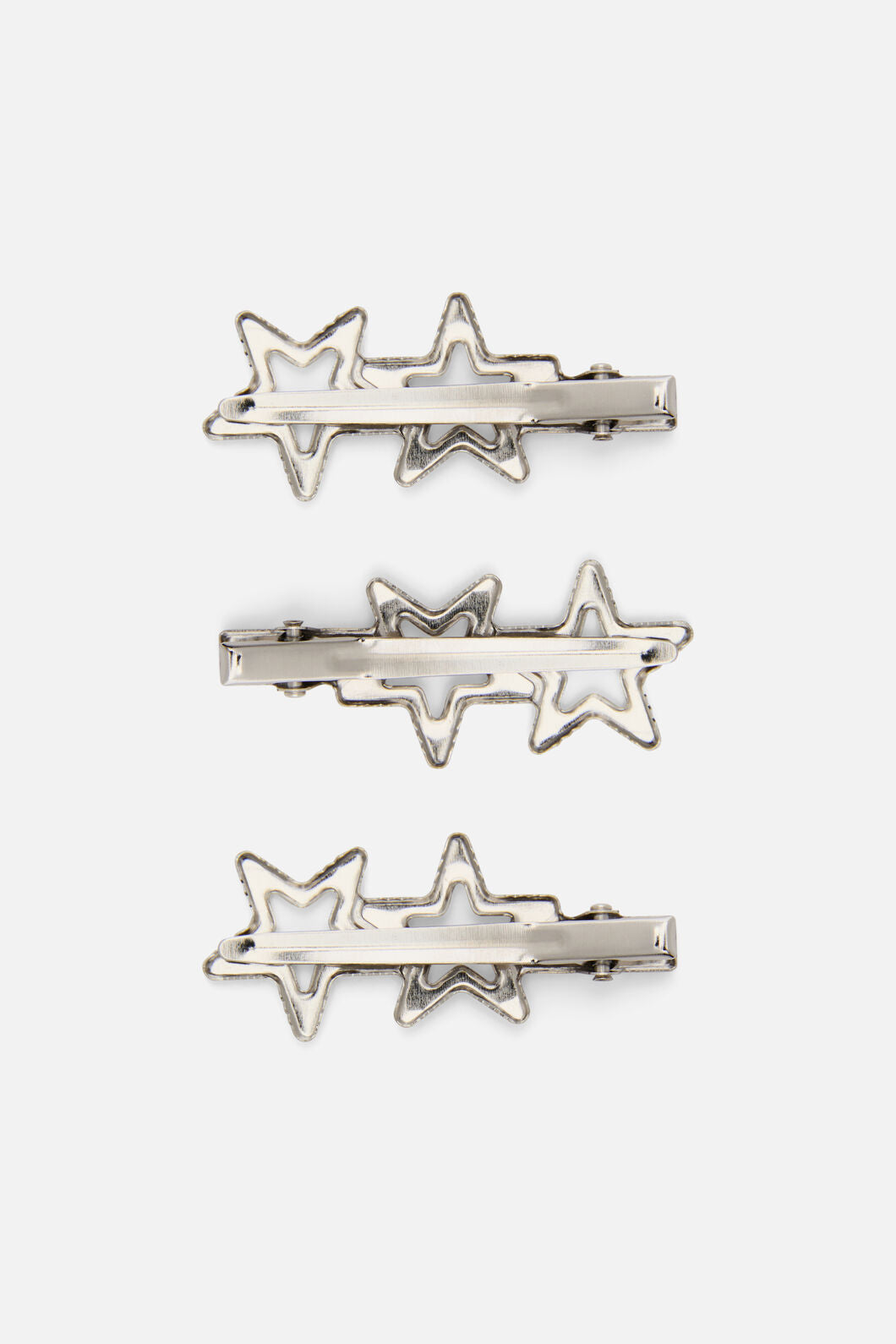 Black Friday - Stars Hair Clip Set - silver