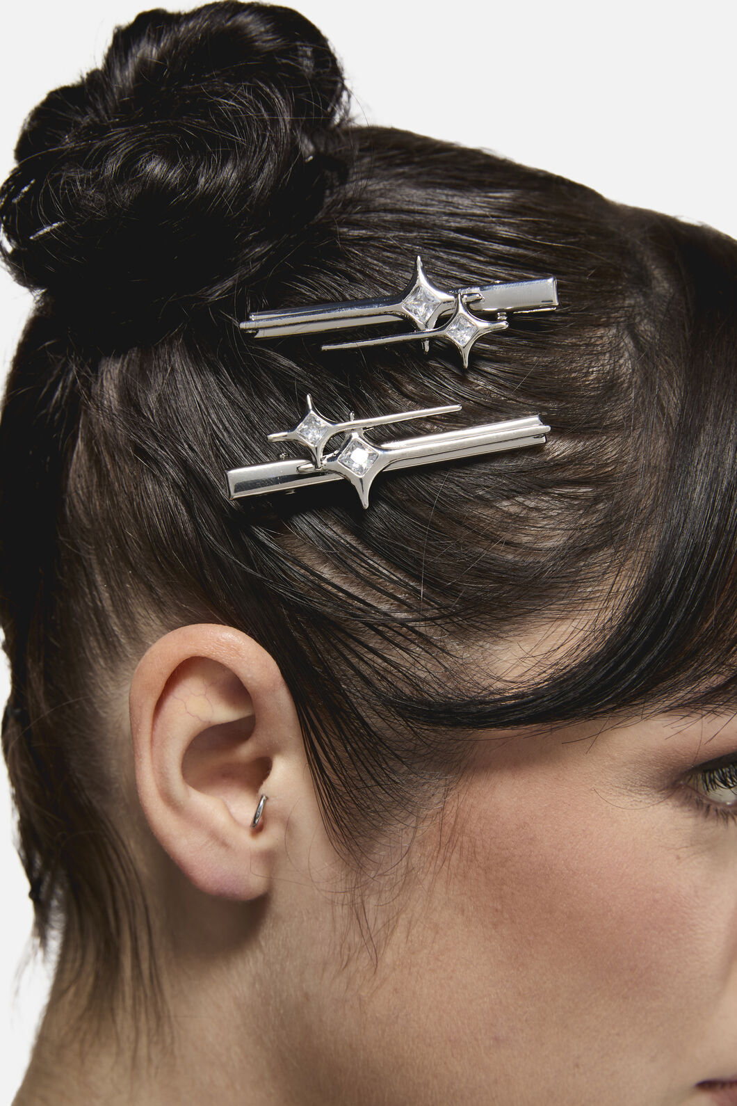 Black Friday - Cool Star Hair Clips - silver