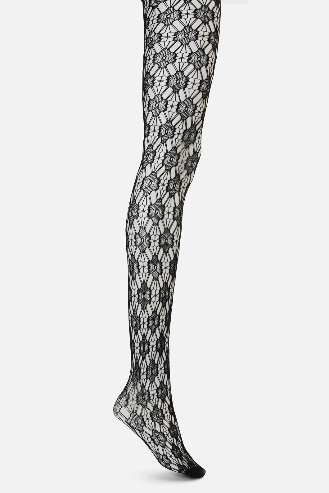 Black Friday - Black Cut Out Daisy Tights - black