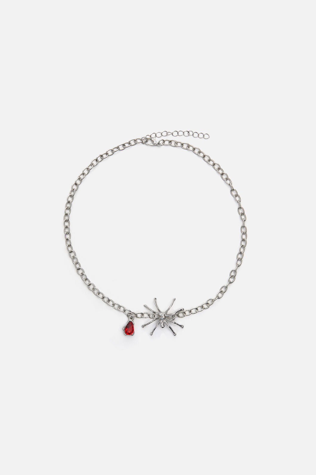 Black Friday - Spider Gem Necklace - silver