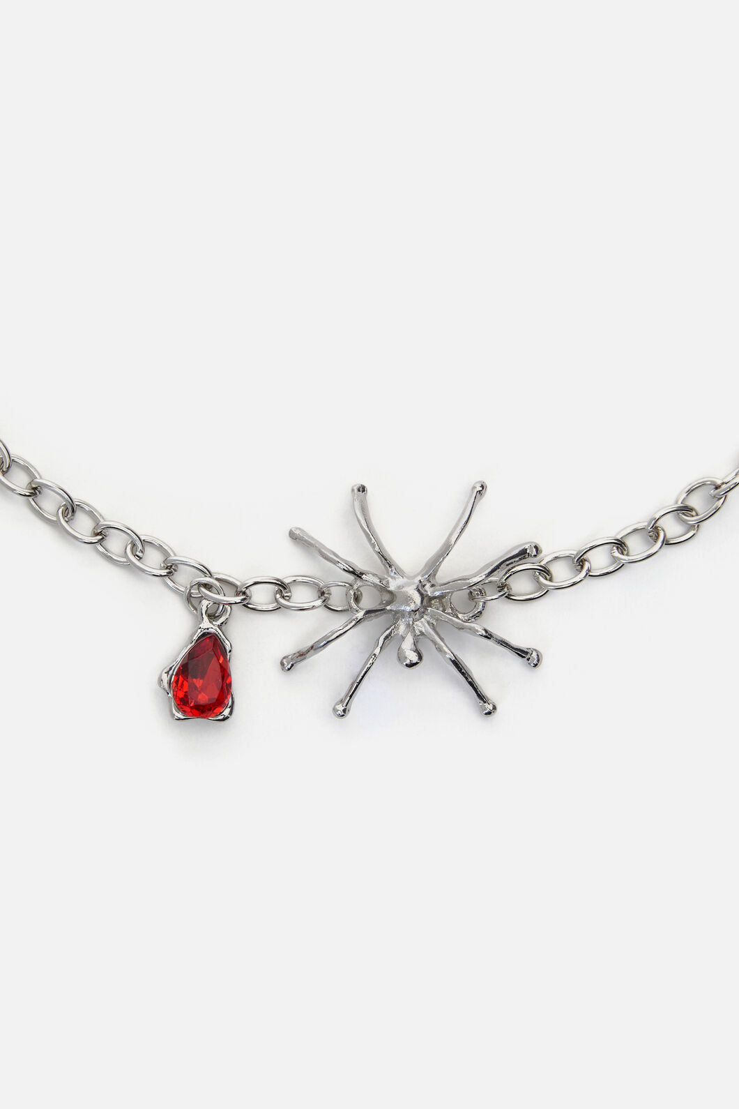Black Friday - Spider Gem Necklace - silver