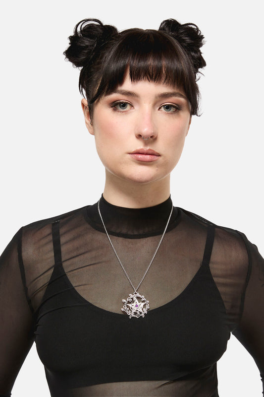 Black Friday - Witch Necklace - silver