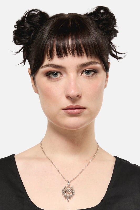 Black Friday - Silver Goth Necklace - silver