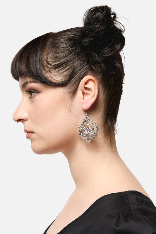 Black Friday - Witch Earrings - silver