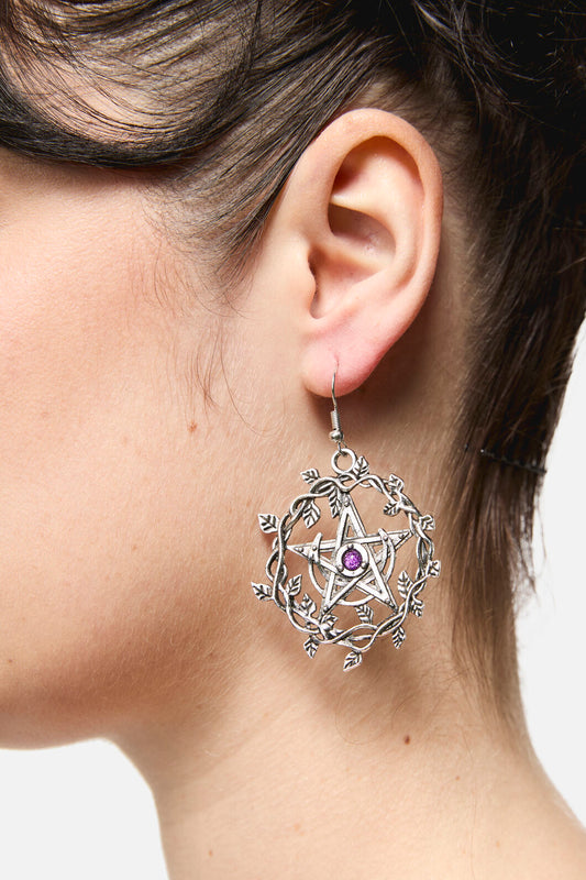Black Friday - Witch Earrings - silver