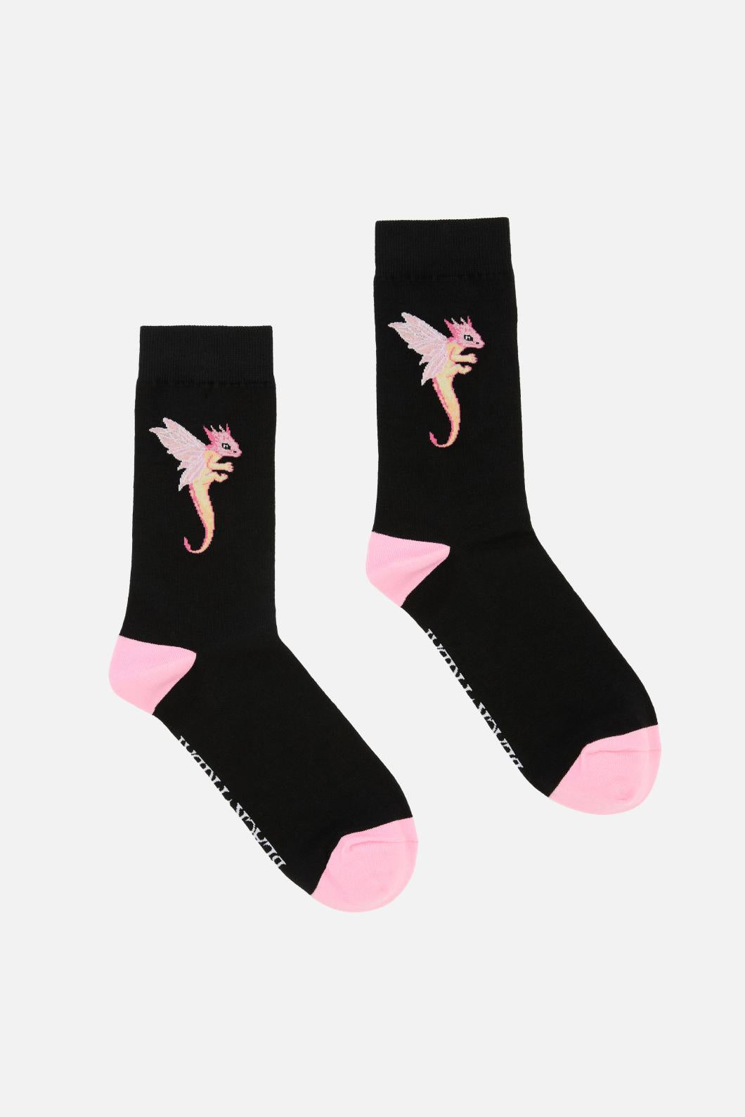 Black Friday - Dragon Wings Socks - black