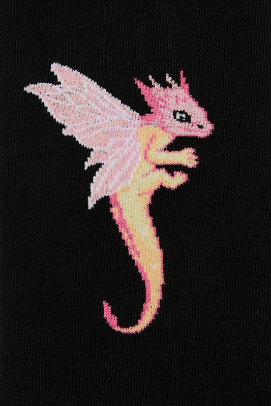 Black Friday - Dragon Wings Socks - black