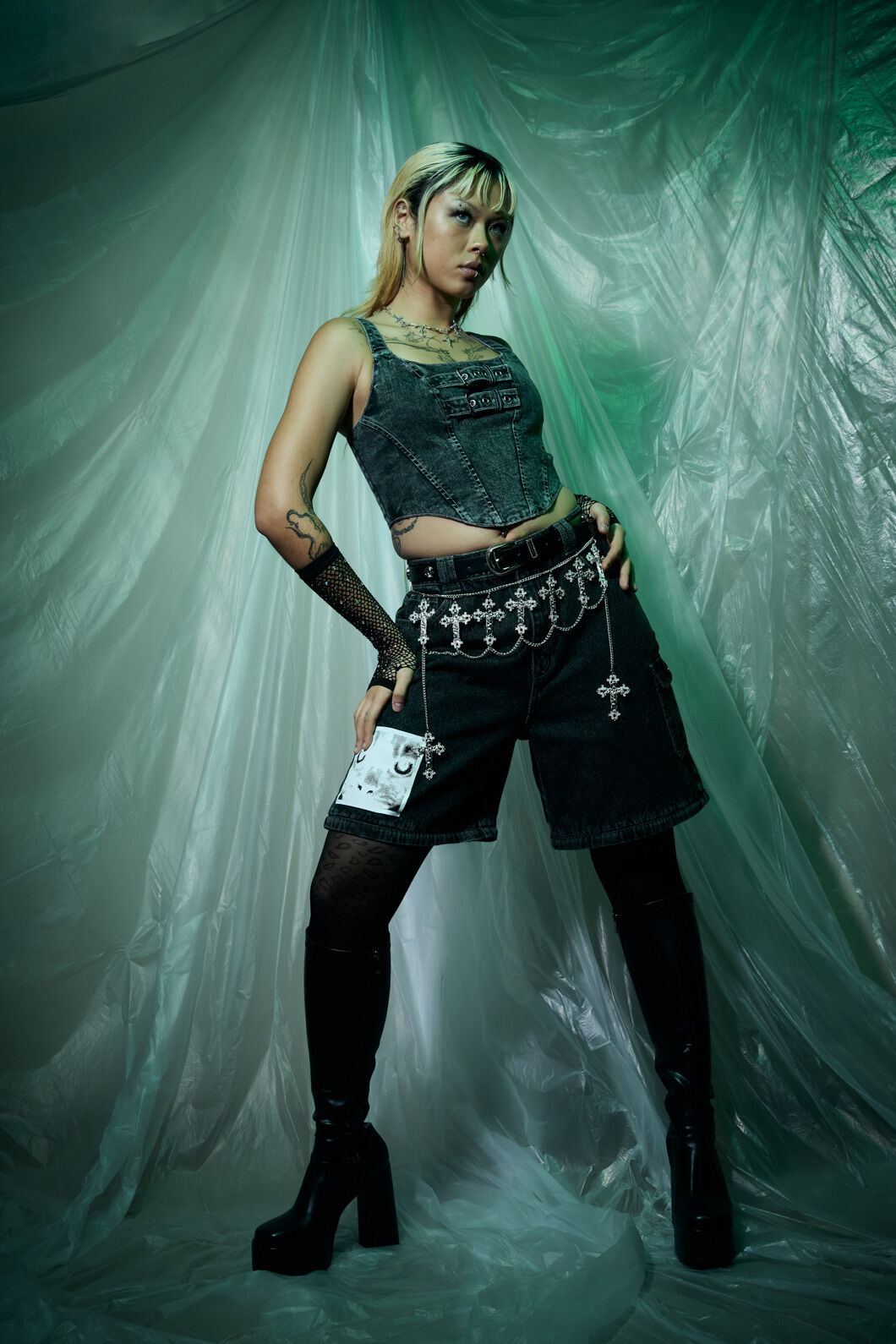 Black Friday - Extreme Cross Waist Chain - silver