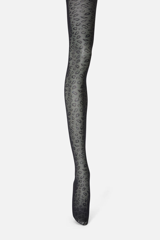 Black Friday - Leopard Tights - black
