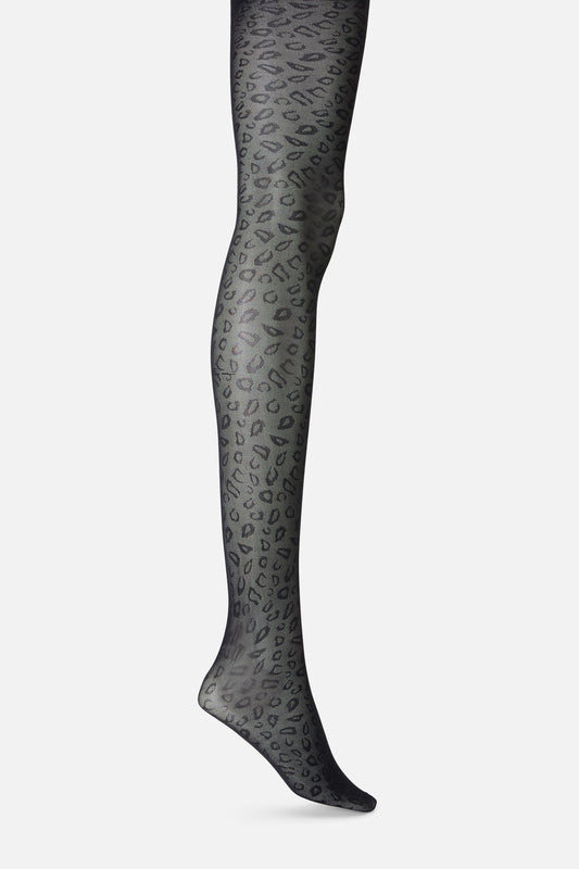 Black Friday - Leopard Tights - black