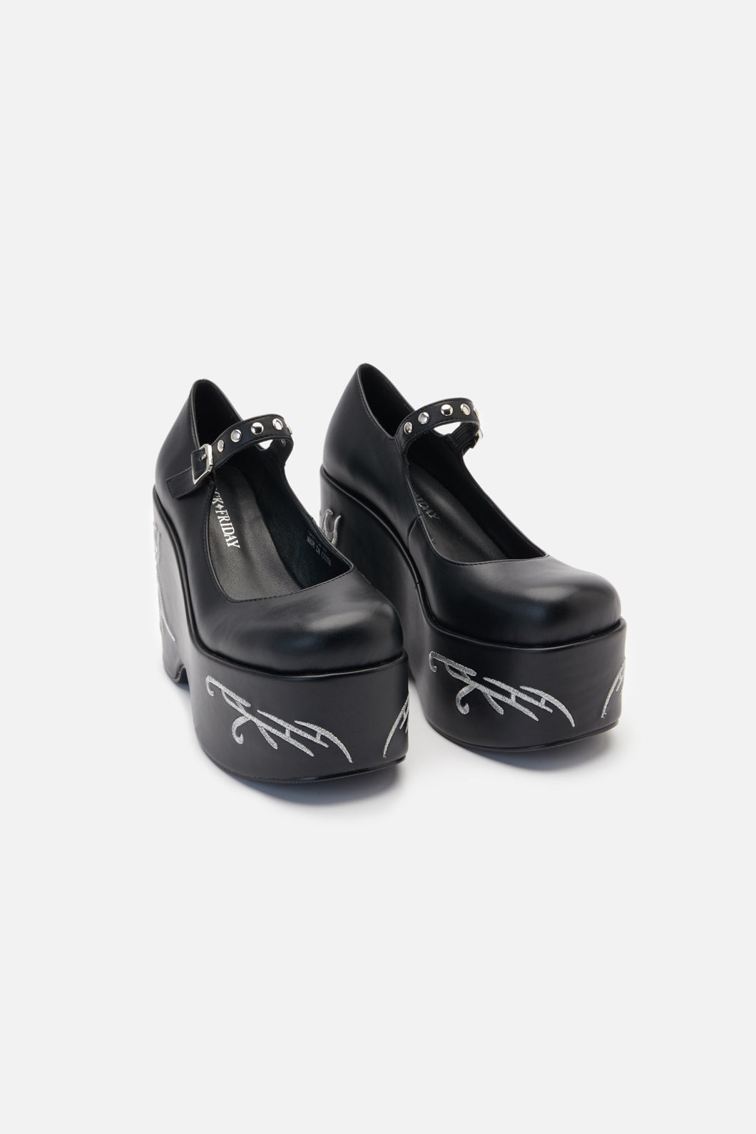 Black Friday - Platform Tattoo Mary Jane - black