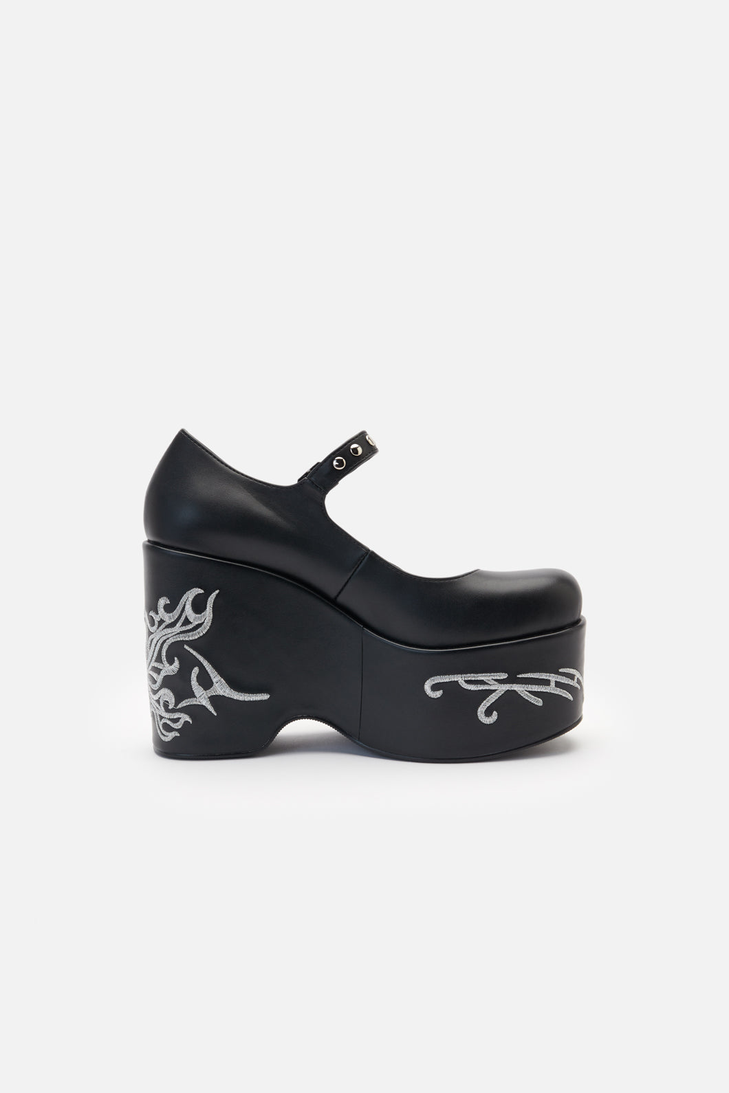 Black Friday - Platform Tattoo Mary Jane - black