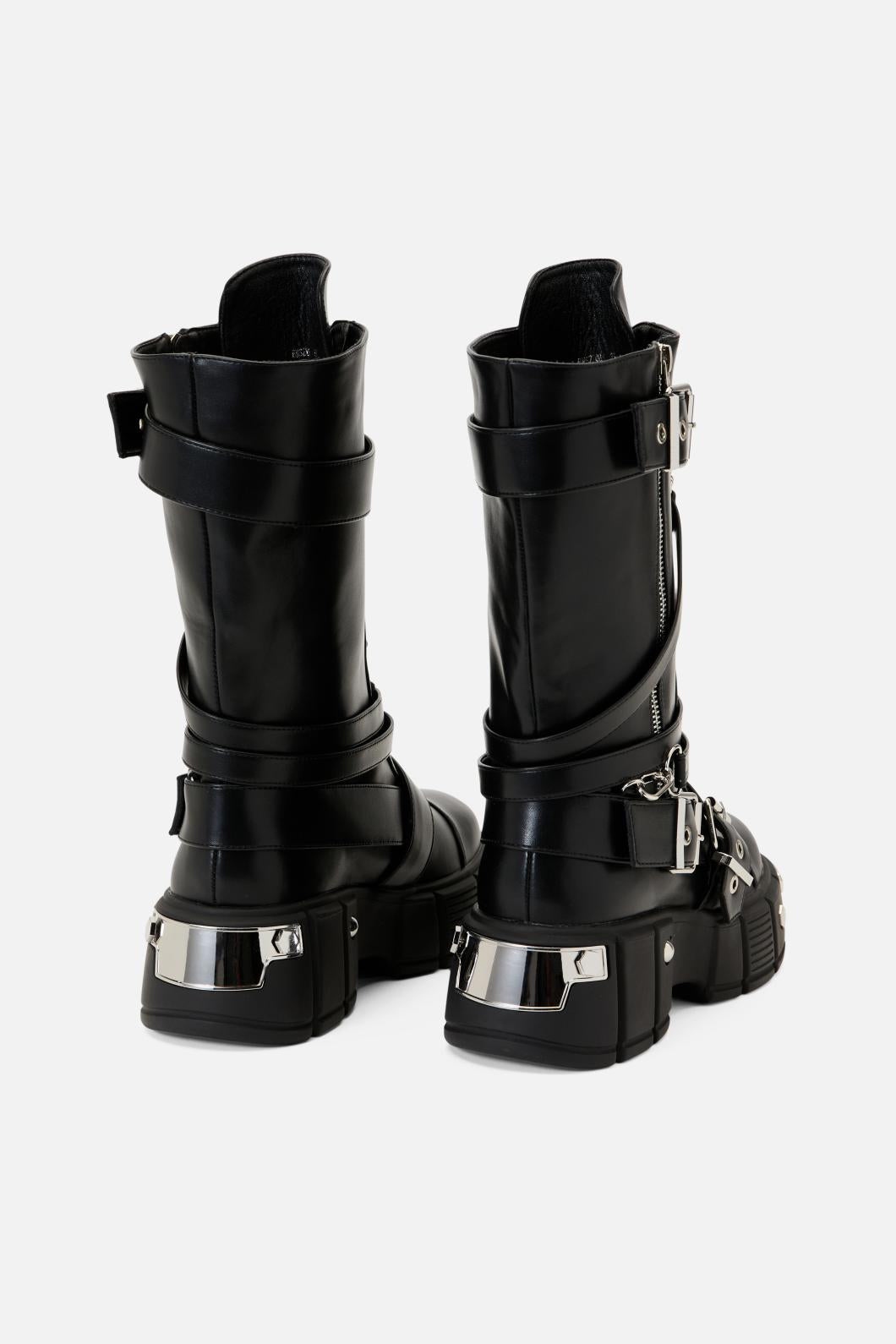 Black Friday - Straped In Combat Boot - black
