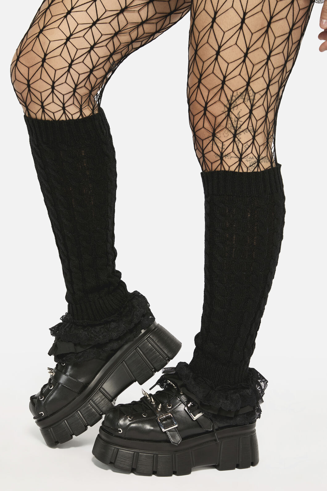 Black Friday - Corseted Platform Shoes - black