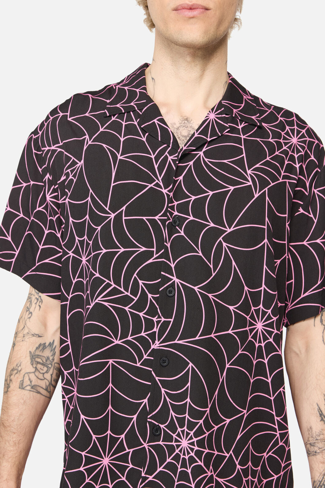 Dangerfield - Rococo Life Spiderweb Ss Shirt - black