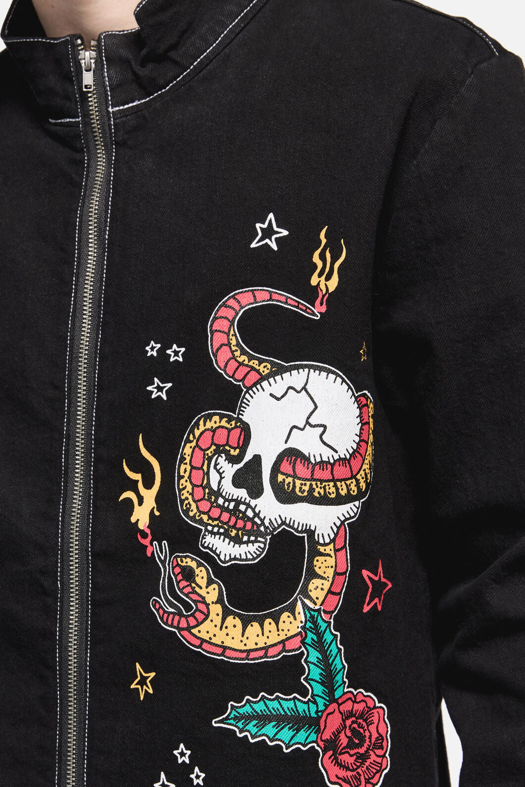 Dangerfield - Lawless Denim Zipper Jacket - grey