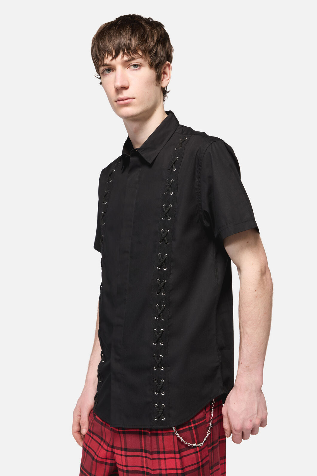 Dangerfield - All Tied Up Short Sleeve Shirt - black