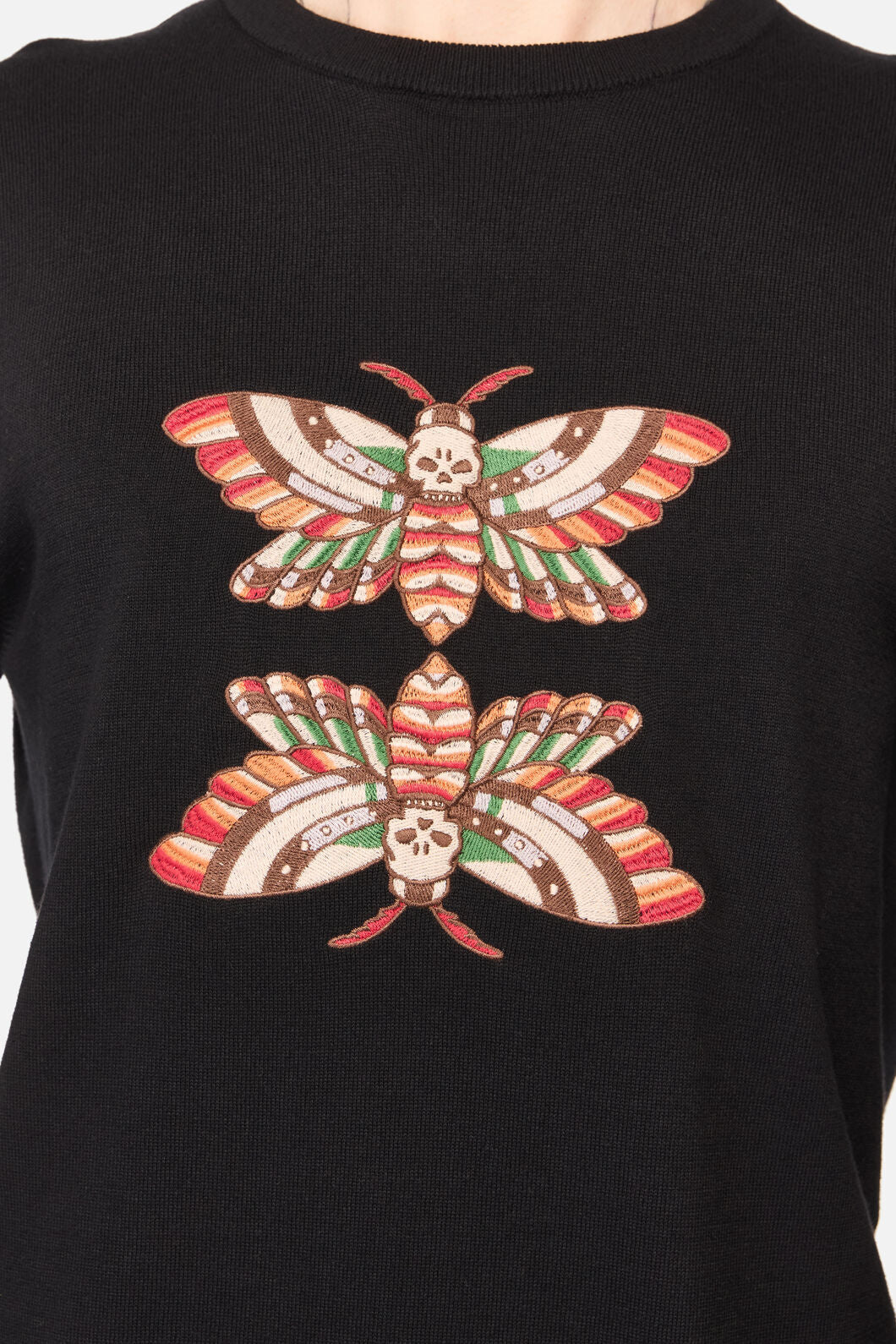 Dangerfield - All HallowsEveTattooKnitJumper - black