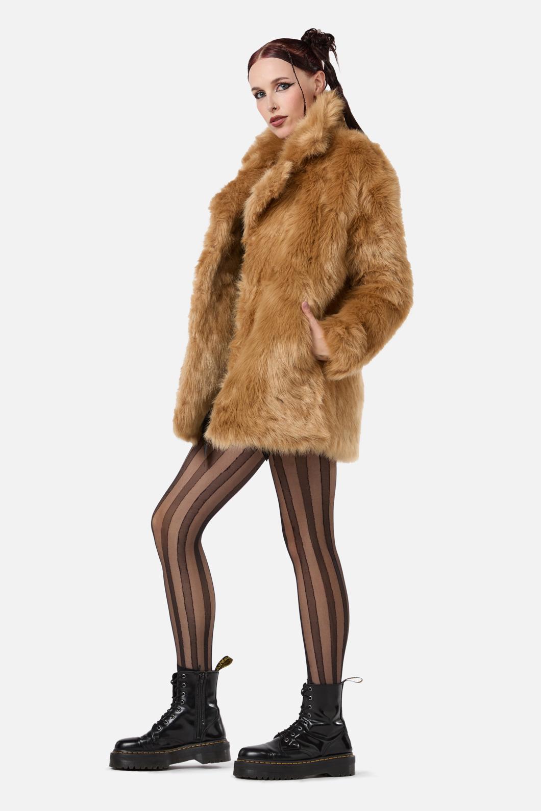 Dangerfield - Harry Faux Fur Jacket - tan