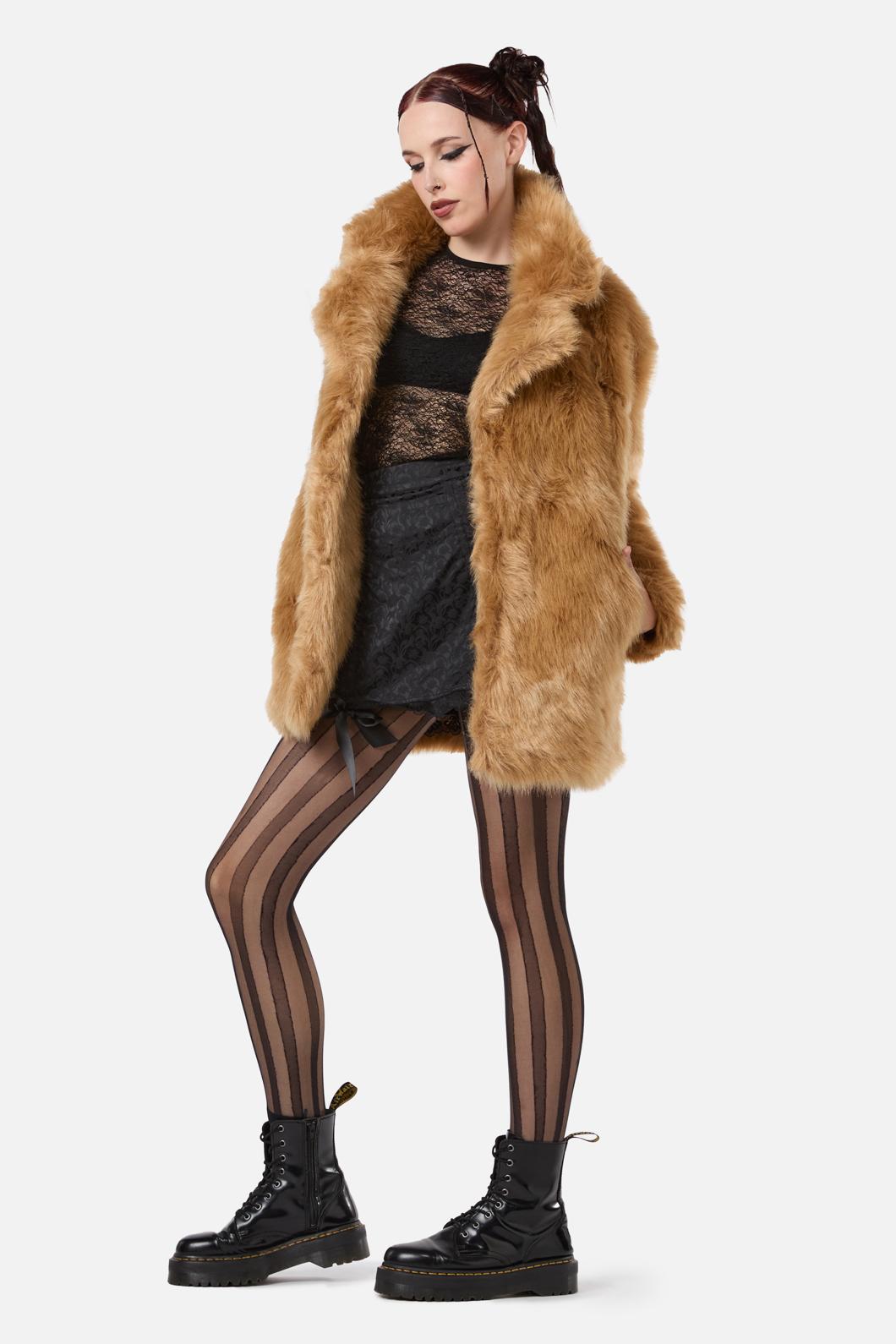 Dangerfield - Harry Faux Fur Jacket - tan