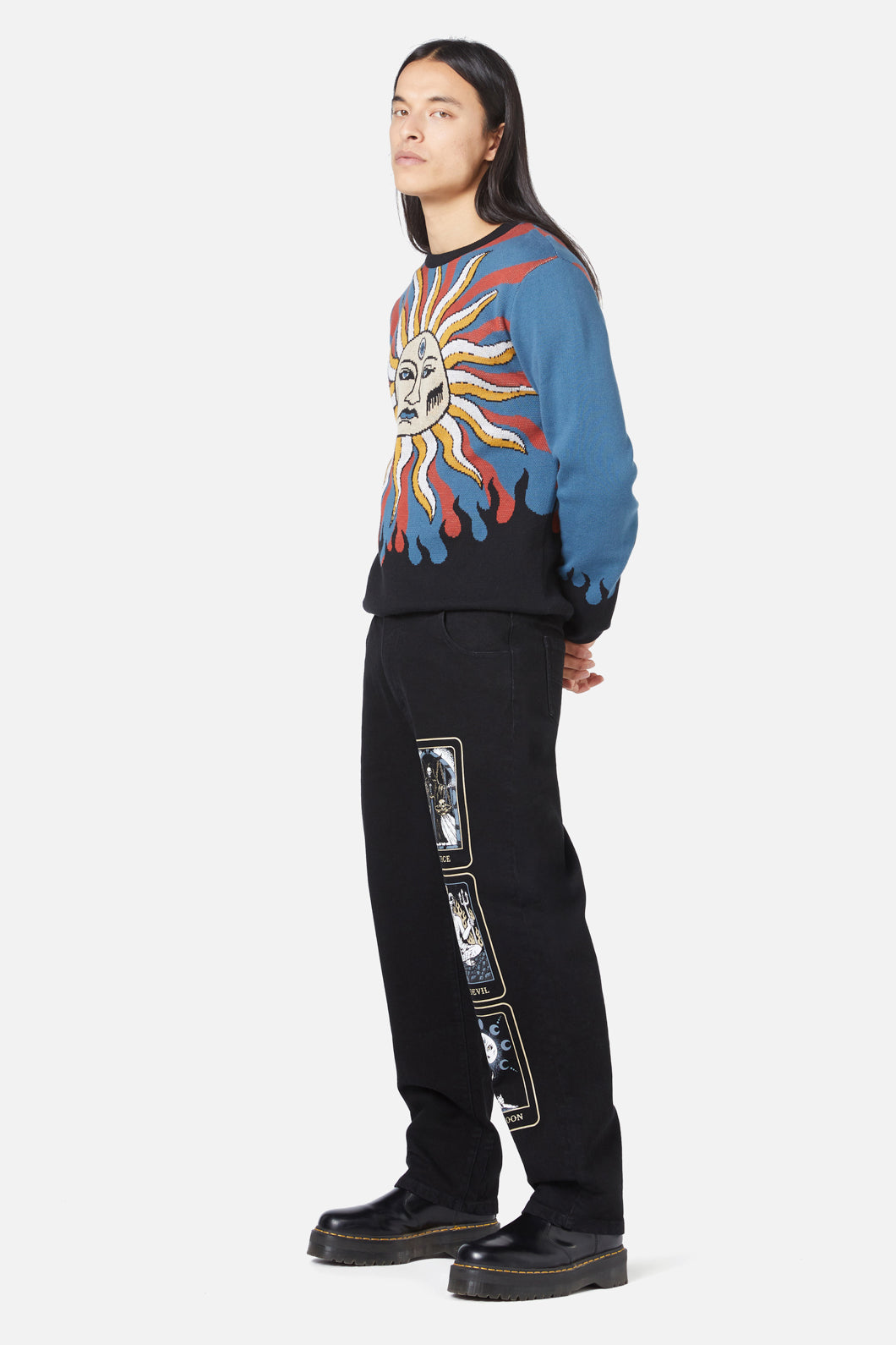 Dangerfield - Traditional Tarot Knit Jumper - blue