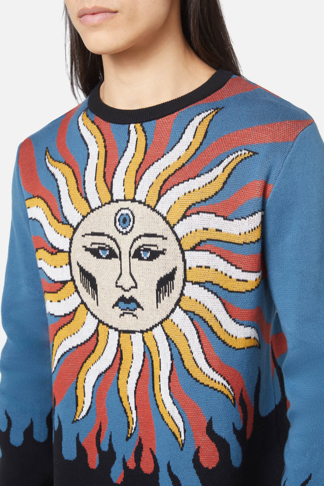 Dangerfield - Traditional Tarot Knit Jumper - blue