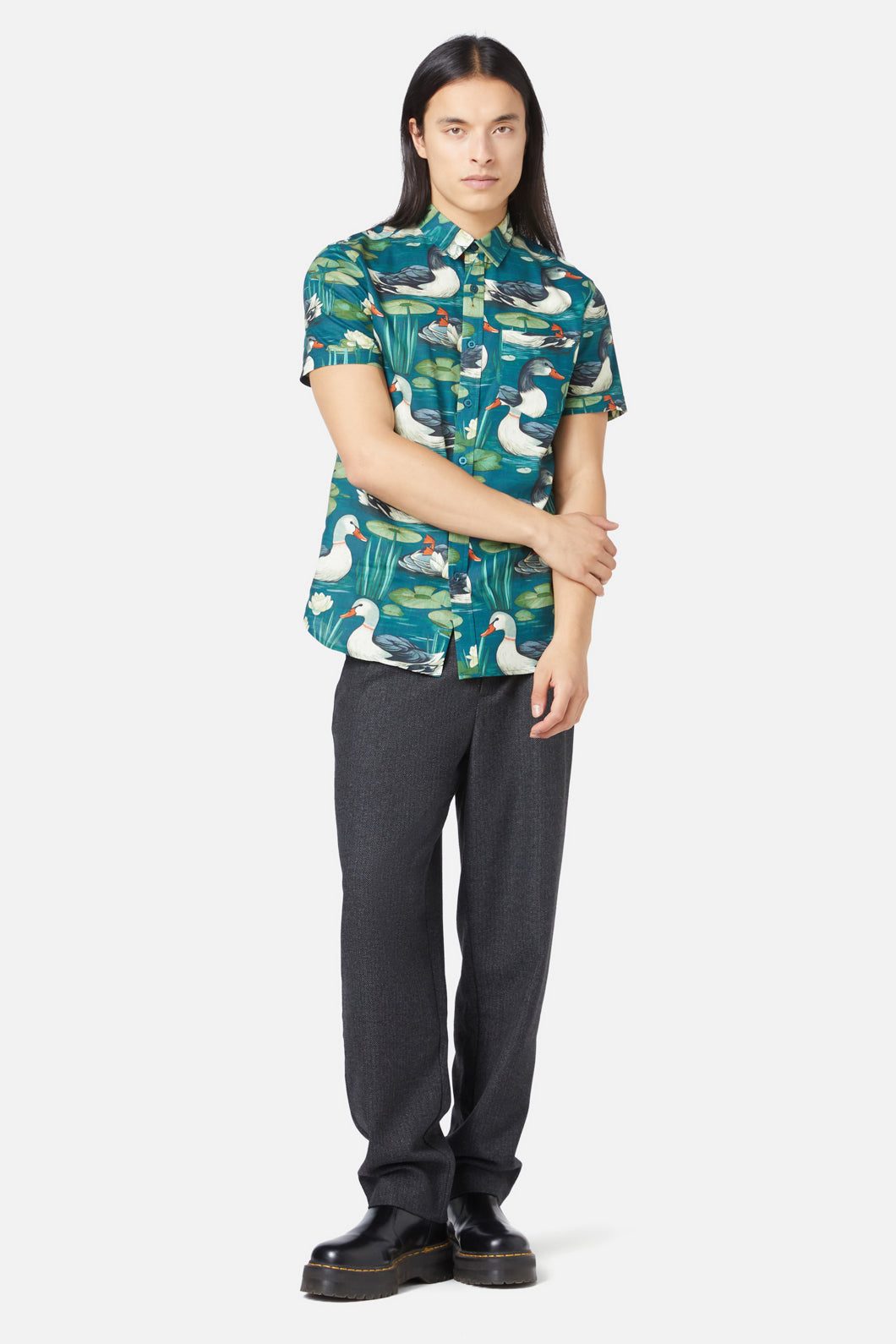 Dangerfield - Duck To Water SS Shirt - blue