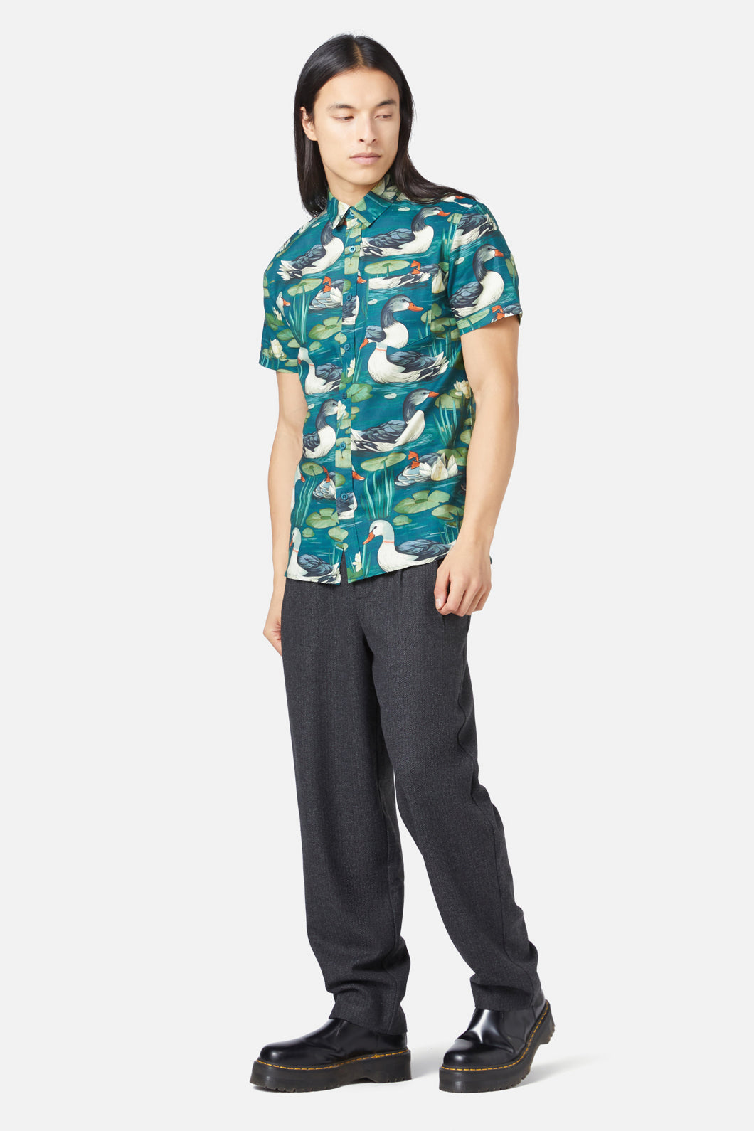 Dangerfield - Duck To Water SS Shirt - blue