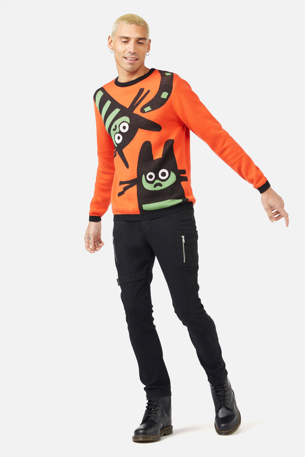 Dangerfield - Peculiar Puss Knit - orange