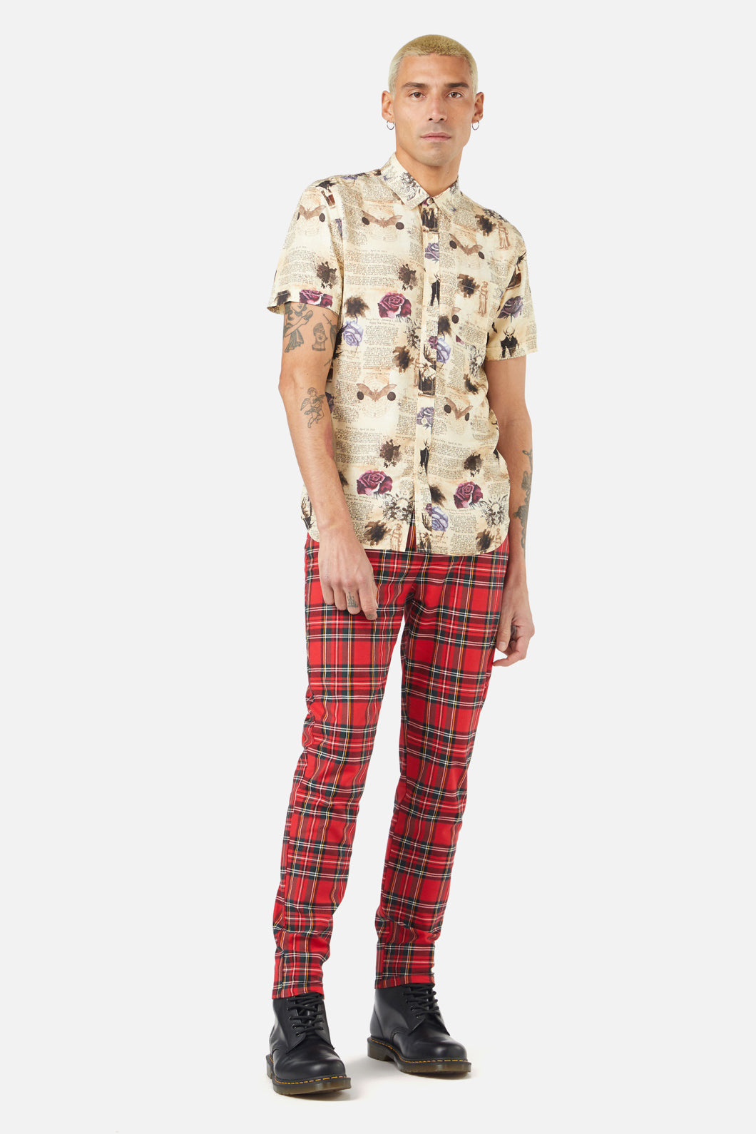 Dangerfield - Ruled Journal SS Shirt - cream