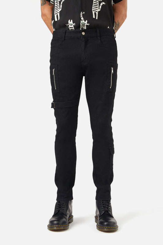 Dangerfield - Fighting Evil Utility Skinny Jean - black