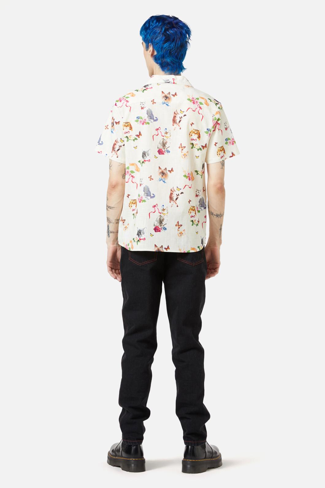 Dangerfield - Kitsch Kitty SS Shirt - cream