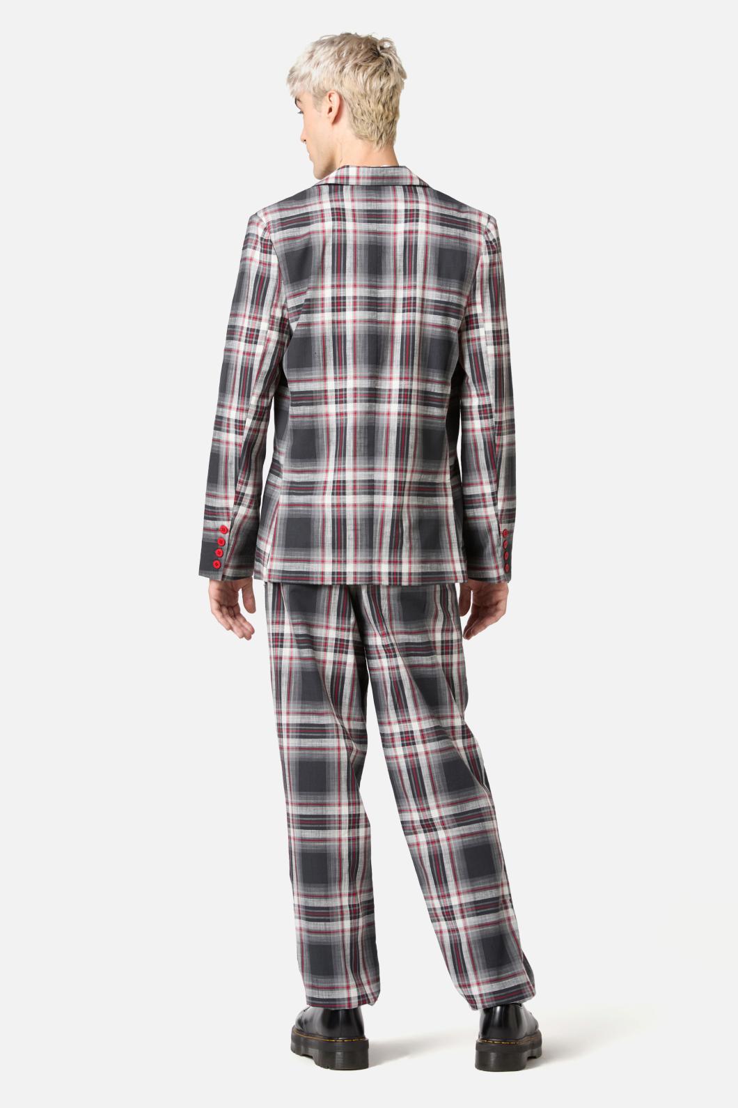 Dangerfield - Moggy Tartan Blazer - grey
