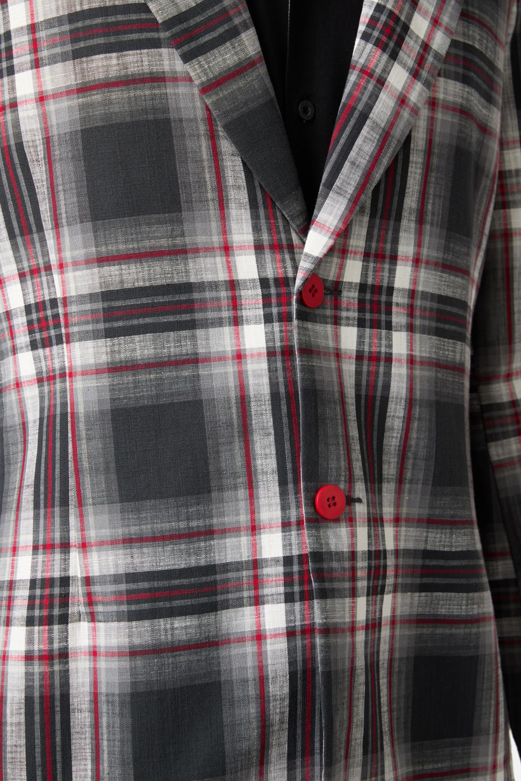Dangerfield - Moggy Tartan Blazer - grey