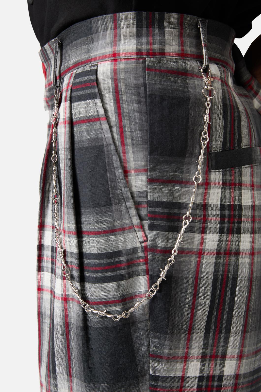 Dangerfield - Moggy Tartan Pants - grey